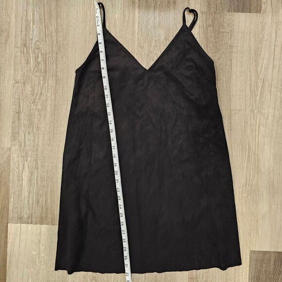Aritzia Wilfred size M Suede Little Black Dress Cami - Picture 3 of 11